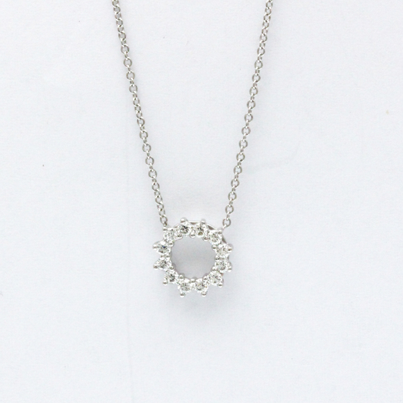 TIFFANY Silver Diamond Necklace